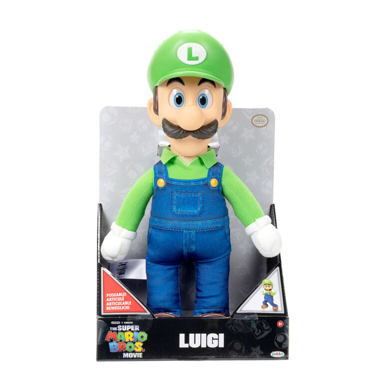 Buy Nintendo Super Mario Movie 15inch Posable Plush Luigi | Yallatoys.com