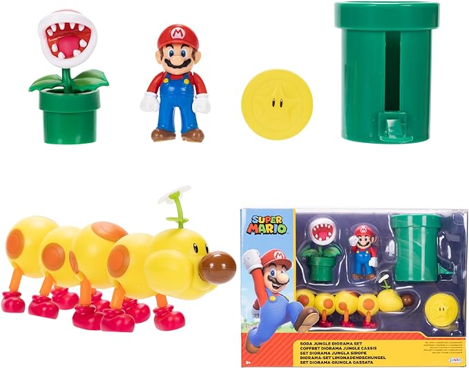 Buy Nintendo Super Mario Soda Jungle Diorama Figure Set | Yallatoys.com