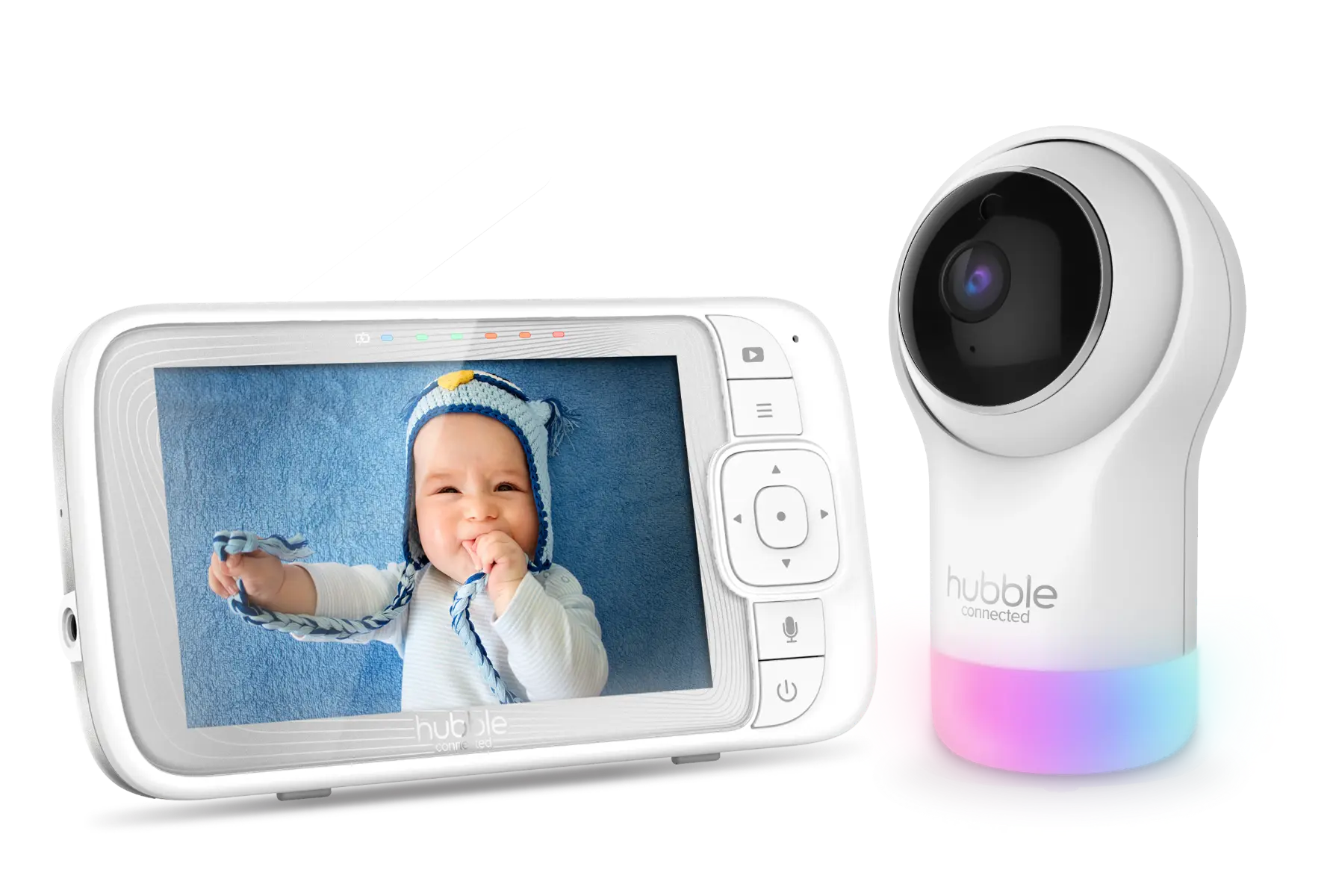 Hubble 5" Smart Hd Baby Monitor With Night Light  Motorized Pan & Tilt  Digital Zoom Hubble Yallatoys