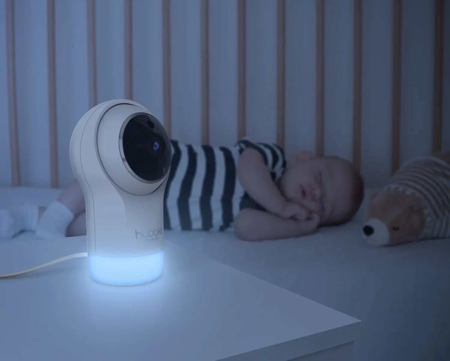 Hubble 5" Smart Hd Baby Monitor With Night Light  Motorized Pan & Tilt  Digital Zoom Hubble Yallatoys