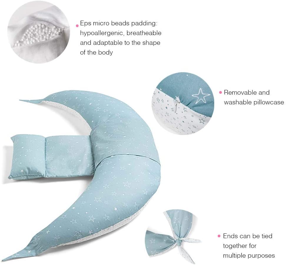 Nuvita Dreamwizard 12 In 1 Pregnancy And Nursing Pillow With Back Support  7100 Gray Star Nuvita Yallatoys