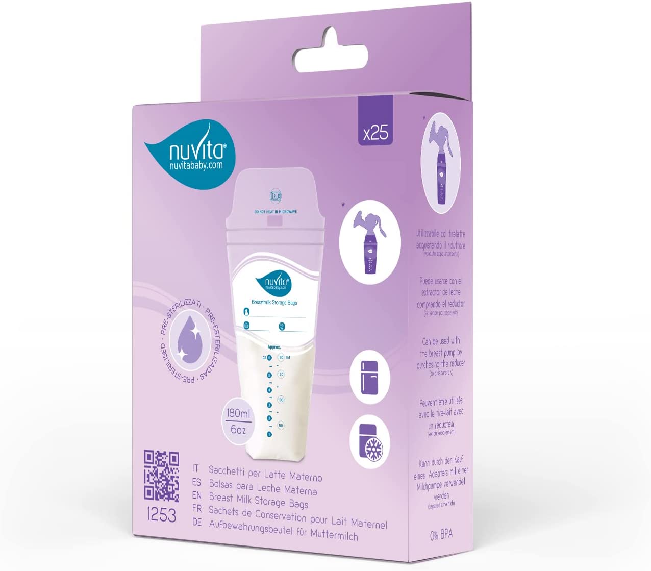 Nuvita Nuvita Breastmilk Storage Bag 25Pcs Nuvita Yallatoys