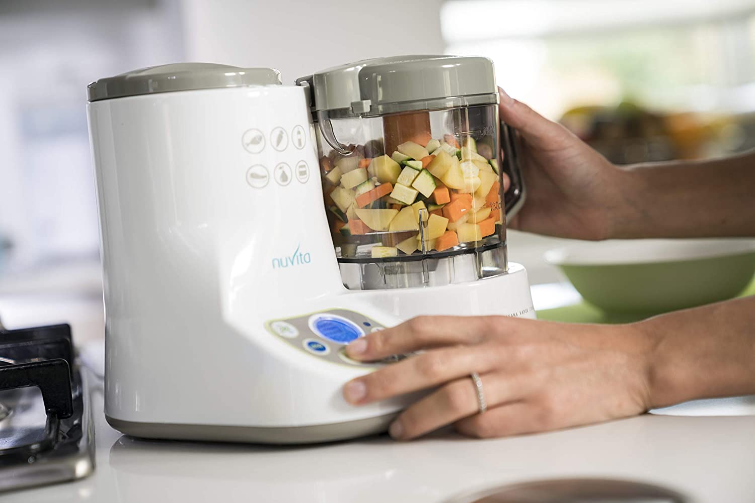 Nuvita Pappasana Vapor Combo 6 In 1. Food Processor  Steam Bottle Warmer  Sterilizer Nuvita Yallatoys