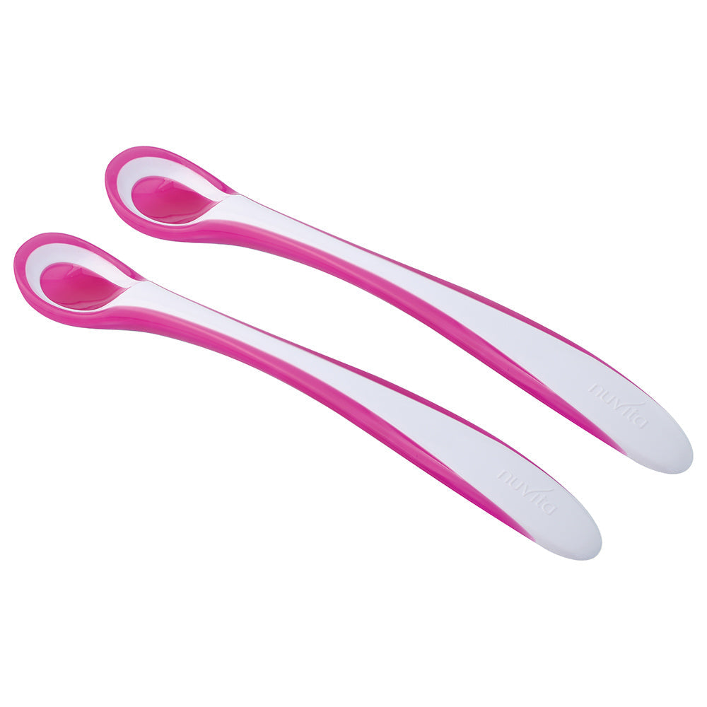 Nuvita Set 2 Thermosensitive Spoons  Pink Nuvita Yallatoys