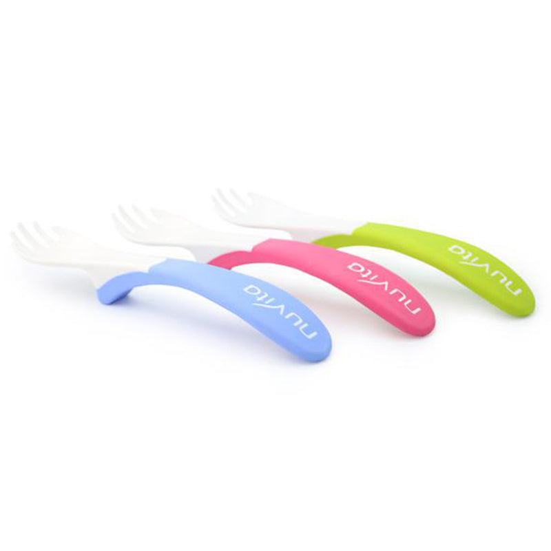 Nuvita Set Easy Eating Plastic Spoon And Fork - 2 Nuvita Yallatoys