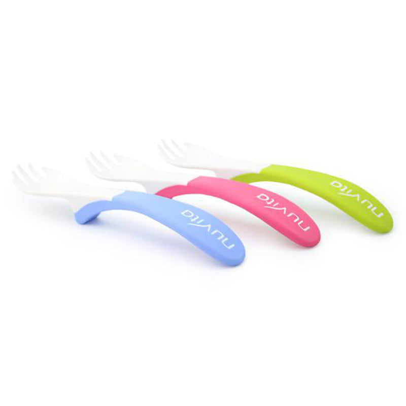Nuvita Set Easy Eating Plastic Spoon And Fork - 3 Nuvita Yallatoys