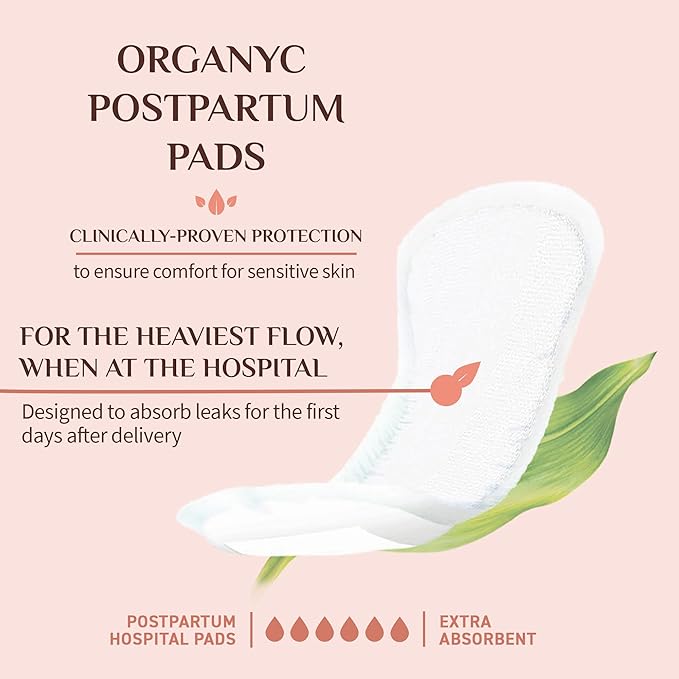 Organyc 100% Organic Cotton Maternity Pads First Days 12Pcs Organyc Yallatoys