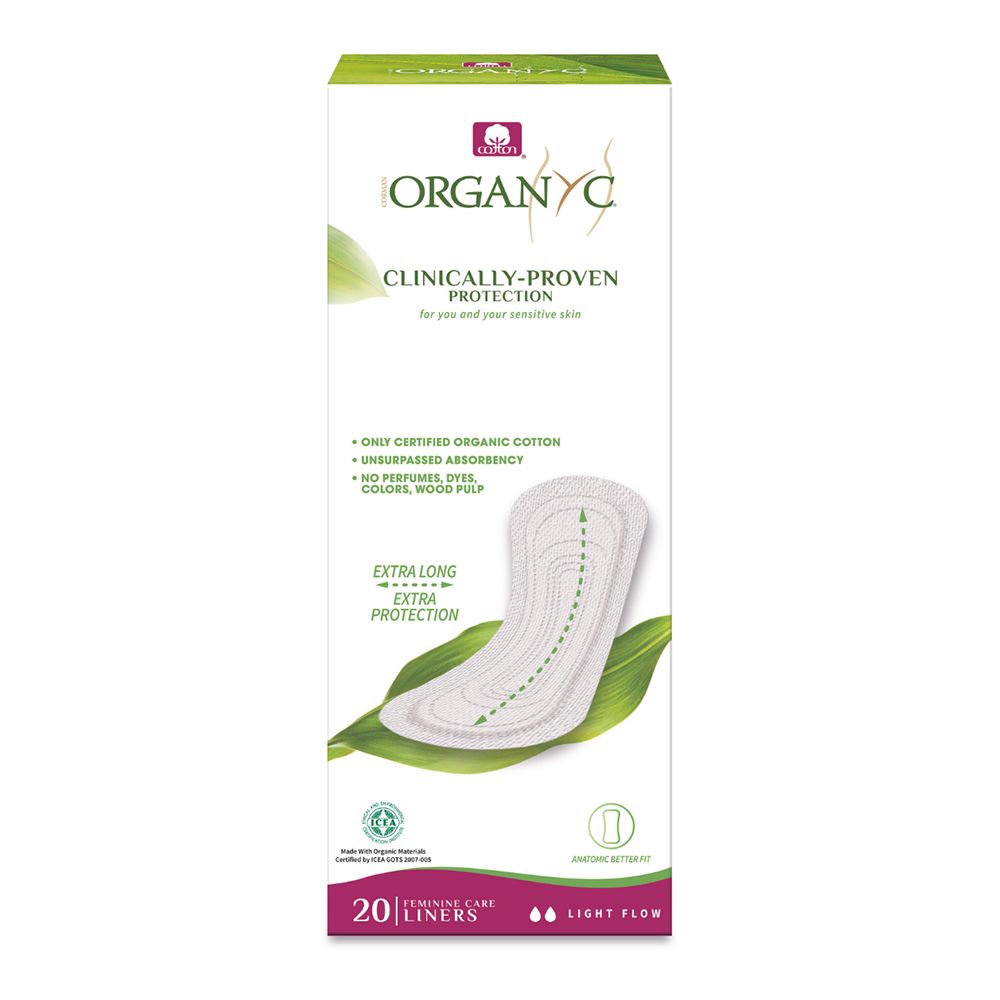 Organyc 100 Percent Organic Cotton Panty Liners Maxi 20pcs Organyc Yallatoys
