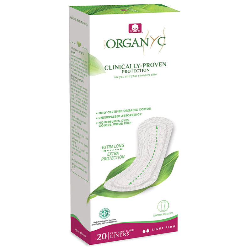 Organyc 100 Percent Organic Cotton Panty Liners Maxi 20pcs Organyc Yallatoys