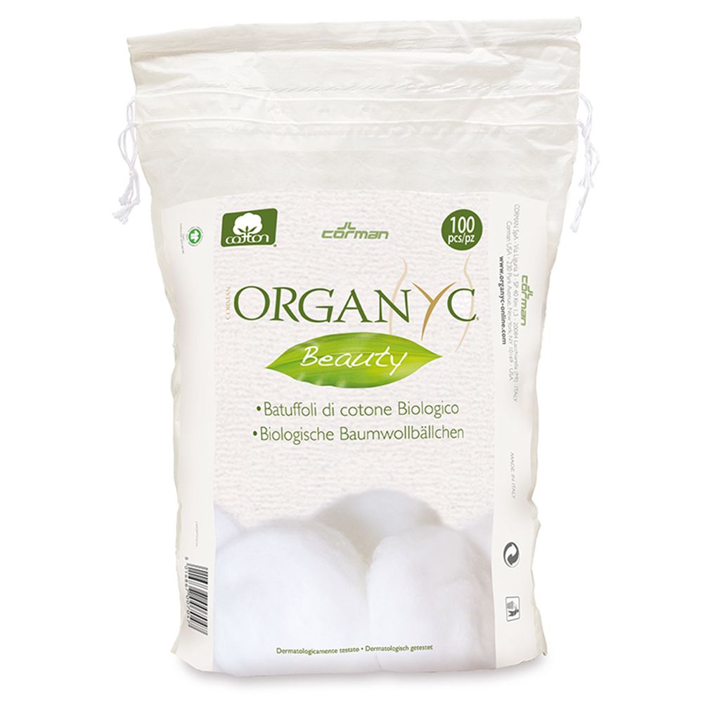Organyc Beauty Cotton Balls 100Pcs Organyc Yallatoys