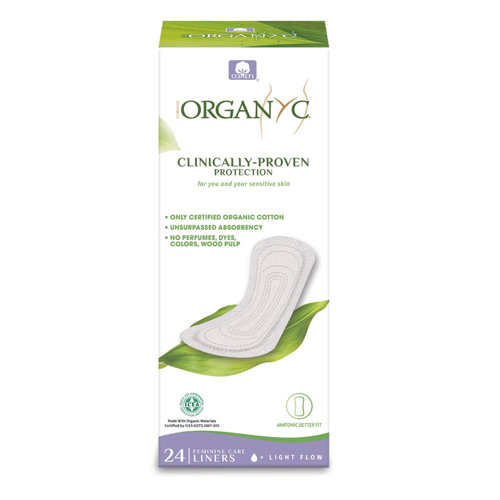 Organyc 100 Percent Organic Cotton Panty Liners Flat 24pcs Organyc Yallatoys