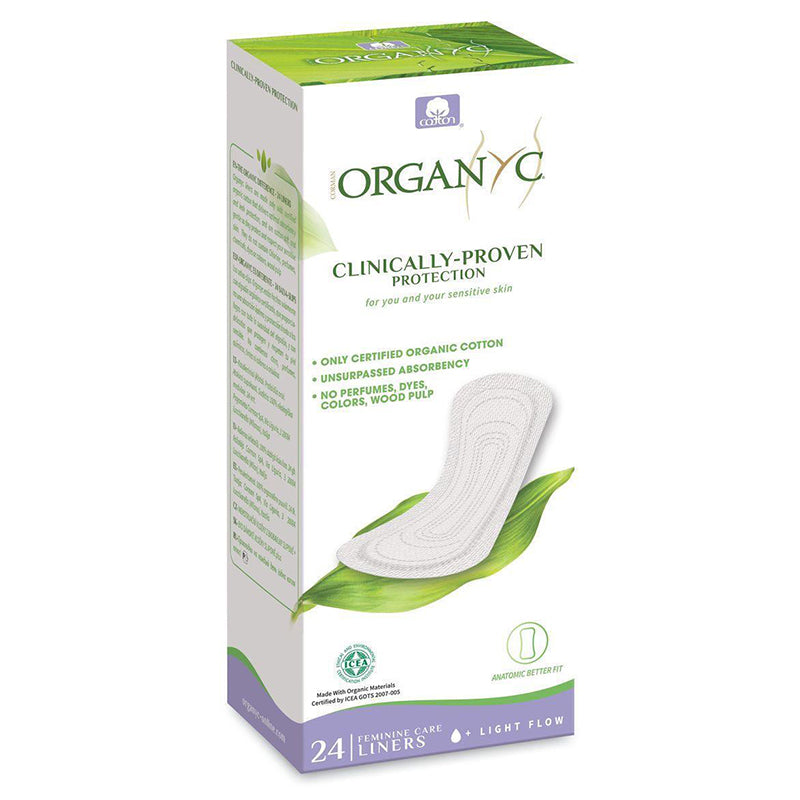 Organyc 100 Percent Organic Cotton Panty Liners Flat 24pcs Organyc Yallatoys