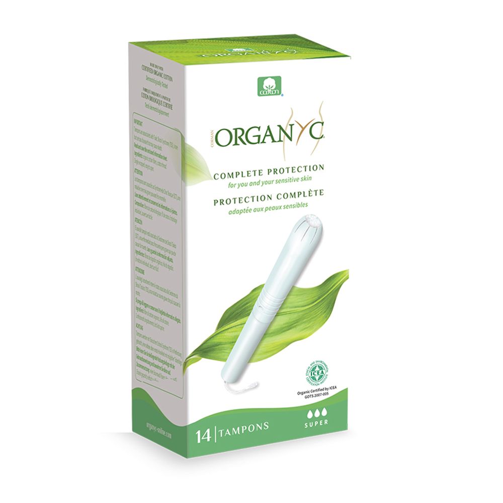 Organyc Organic Cotton Tampons with Applicator Super 14pcs Organyc Yallatoys