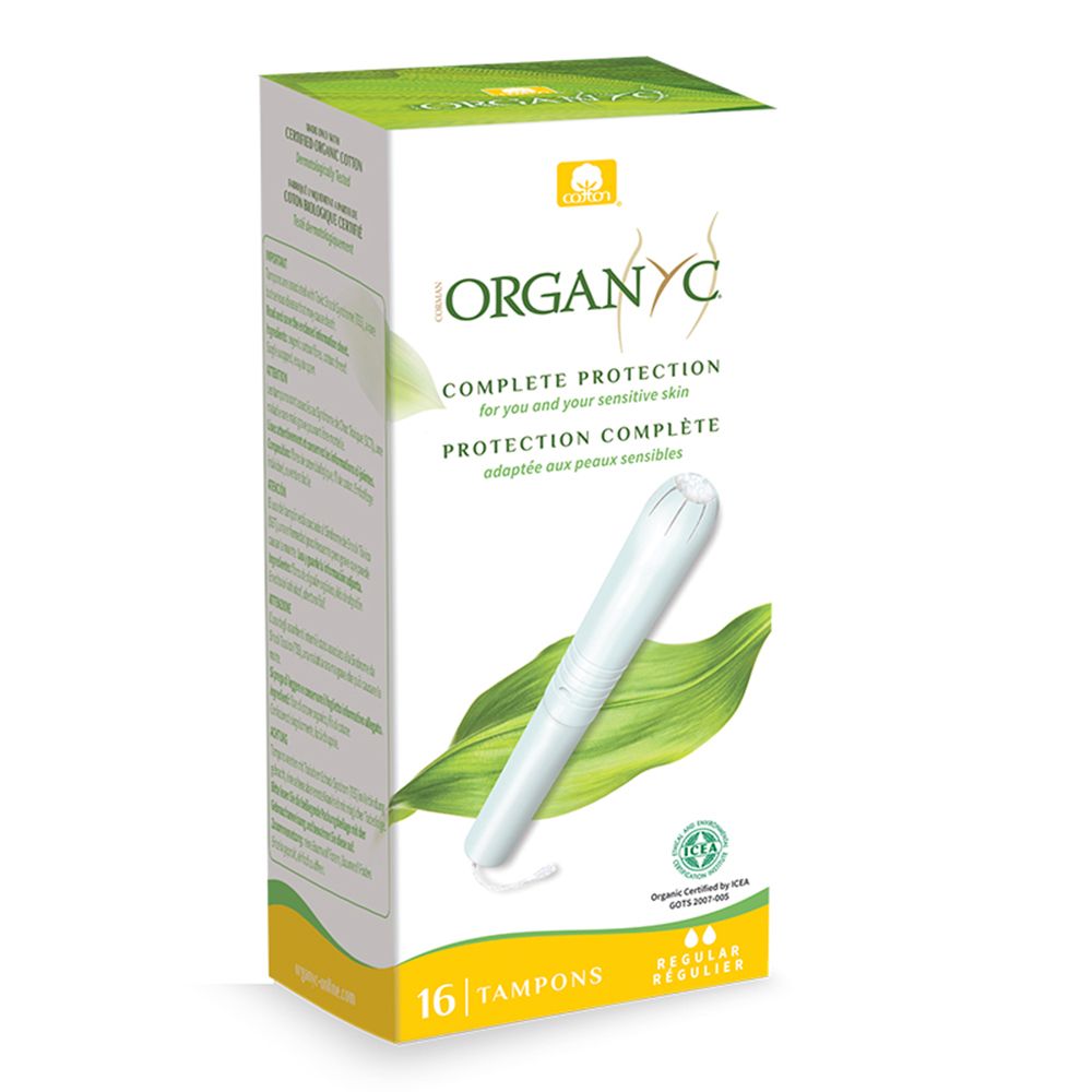 Organyc 100 Percent Organic Cotton Tampons With Cardboard Applicator Regular 16Pcs Organyc Yallatoys