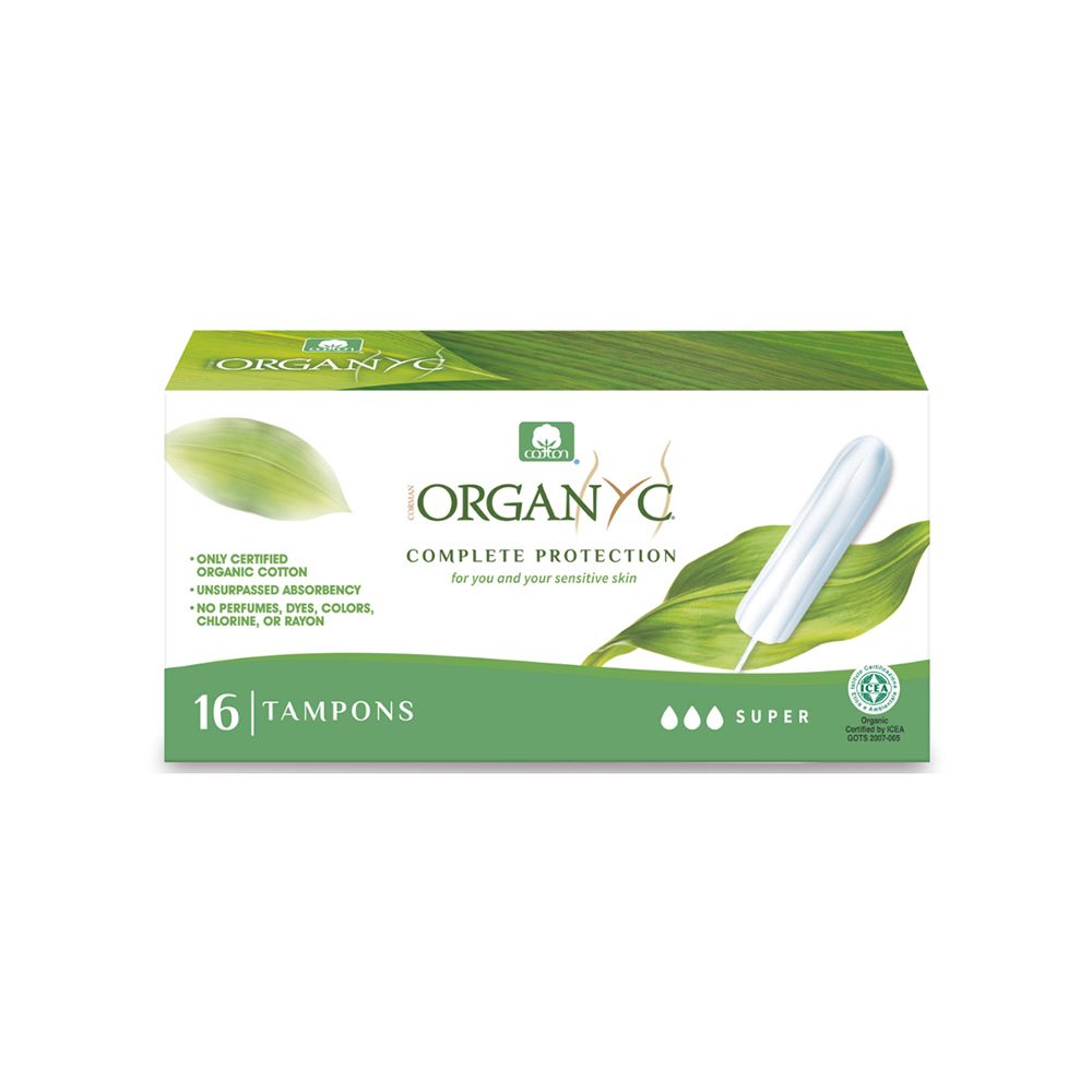 Organyc 100 Percent Organic Cotton Tampons Super 16Pcs Organyc Yallatoys