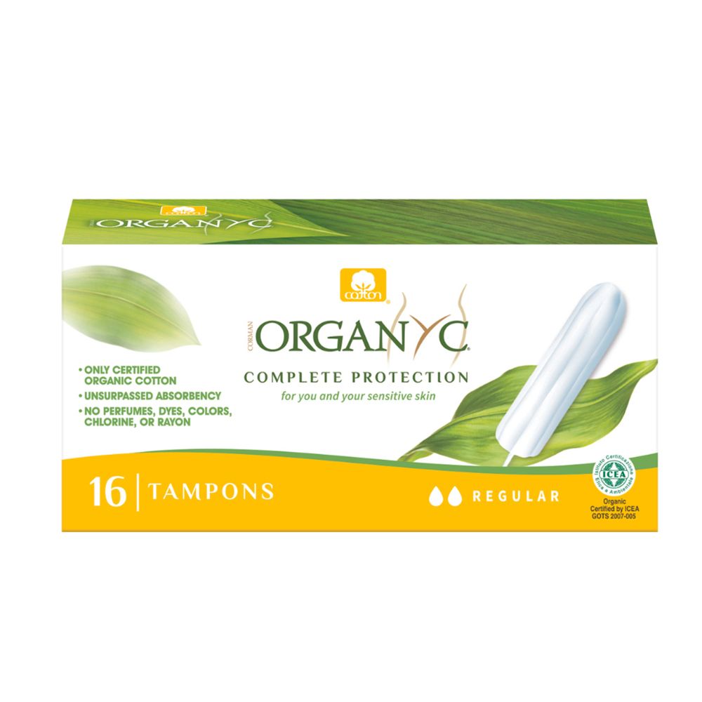 Organyc 100 Percent Organic Cotton Tampons Regular 16Pcs Organyc Yallatoys