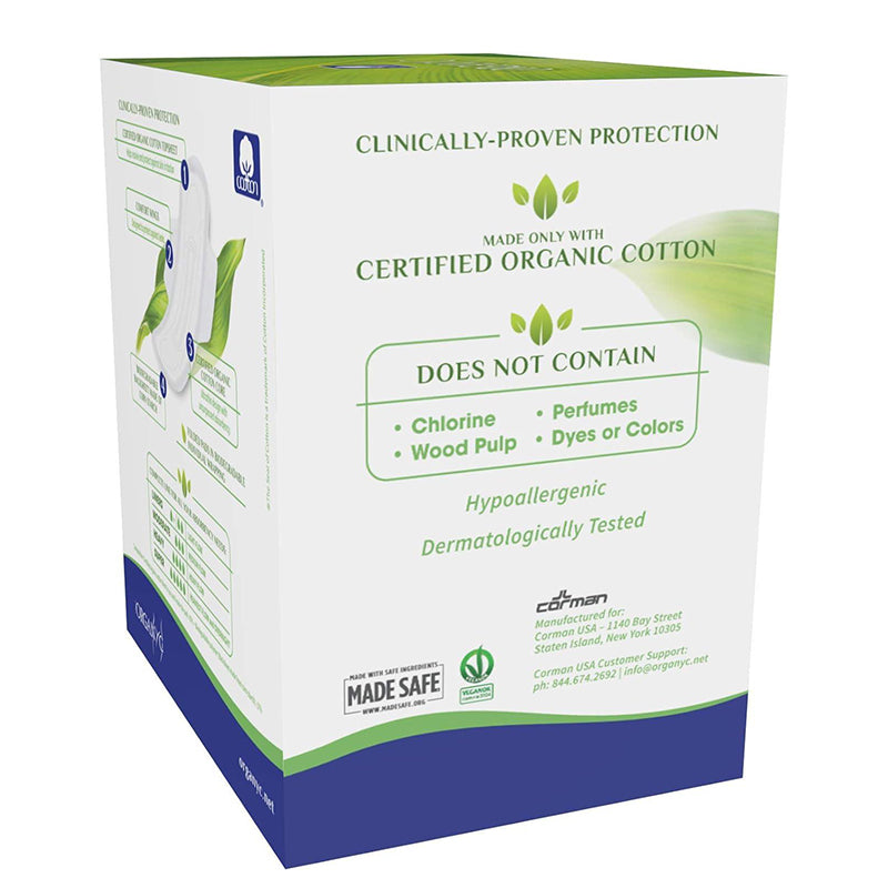 Organyc 100 Percent Organic Cotton Pads Night Wings 10pcs Organyc Yallatoys