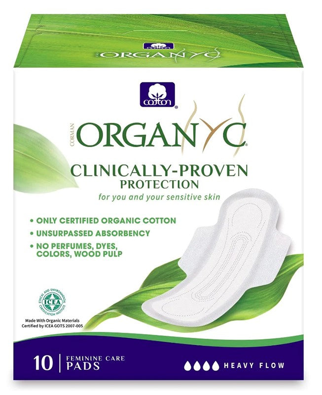 Organyc 100 Percent Organic Cotton Pads Night Wings 10pcs Organyc Yallatoys