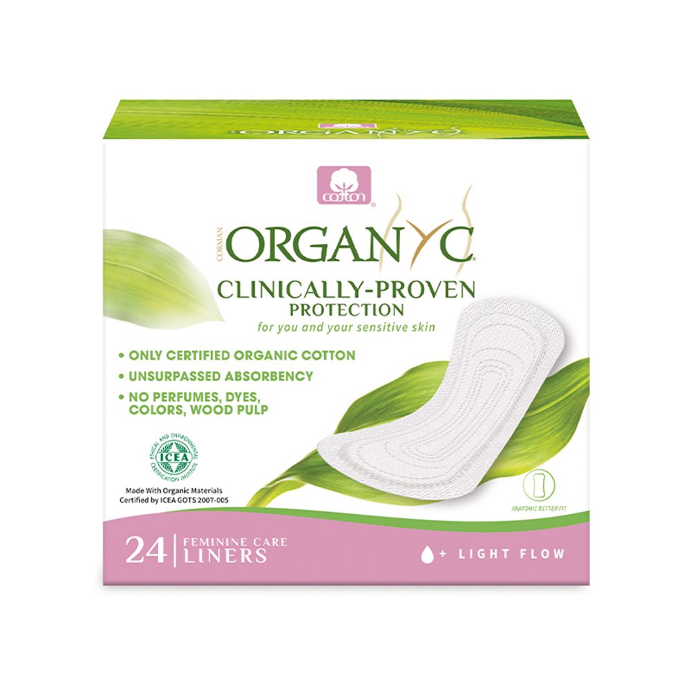 Organyc 100 Percent Organic Cotton Panty Liners Folded 24pcs Organyc Yallatoys