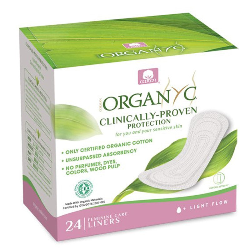 Organyc 100 Percent Organic Cotton Panty Liners Folded 24pcs Organyc Yallatoys