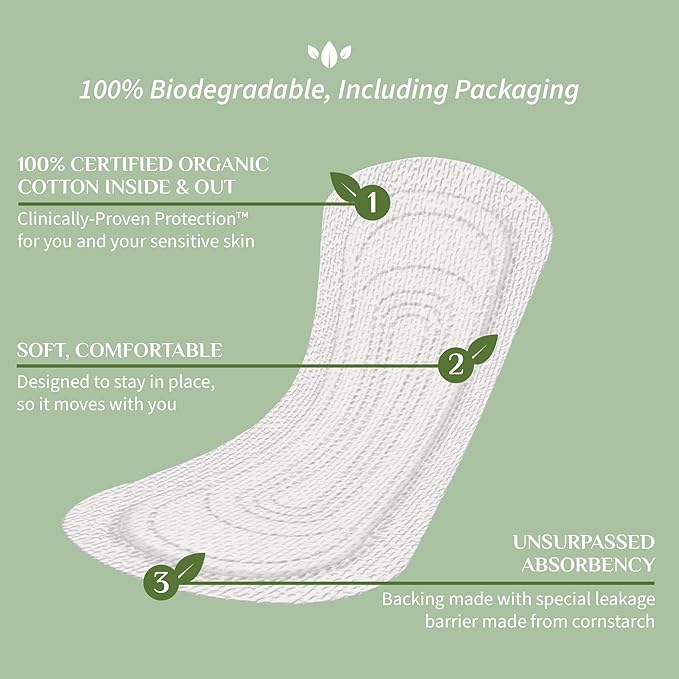 Organyc Light Incontinence Moderate Pads Usa Size Organyc Yallatoys