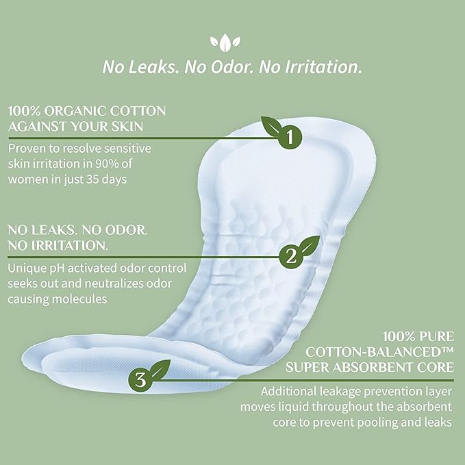Organyc Light Incontinence Maximum Pads Usa Size Organyc Yallatoys