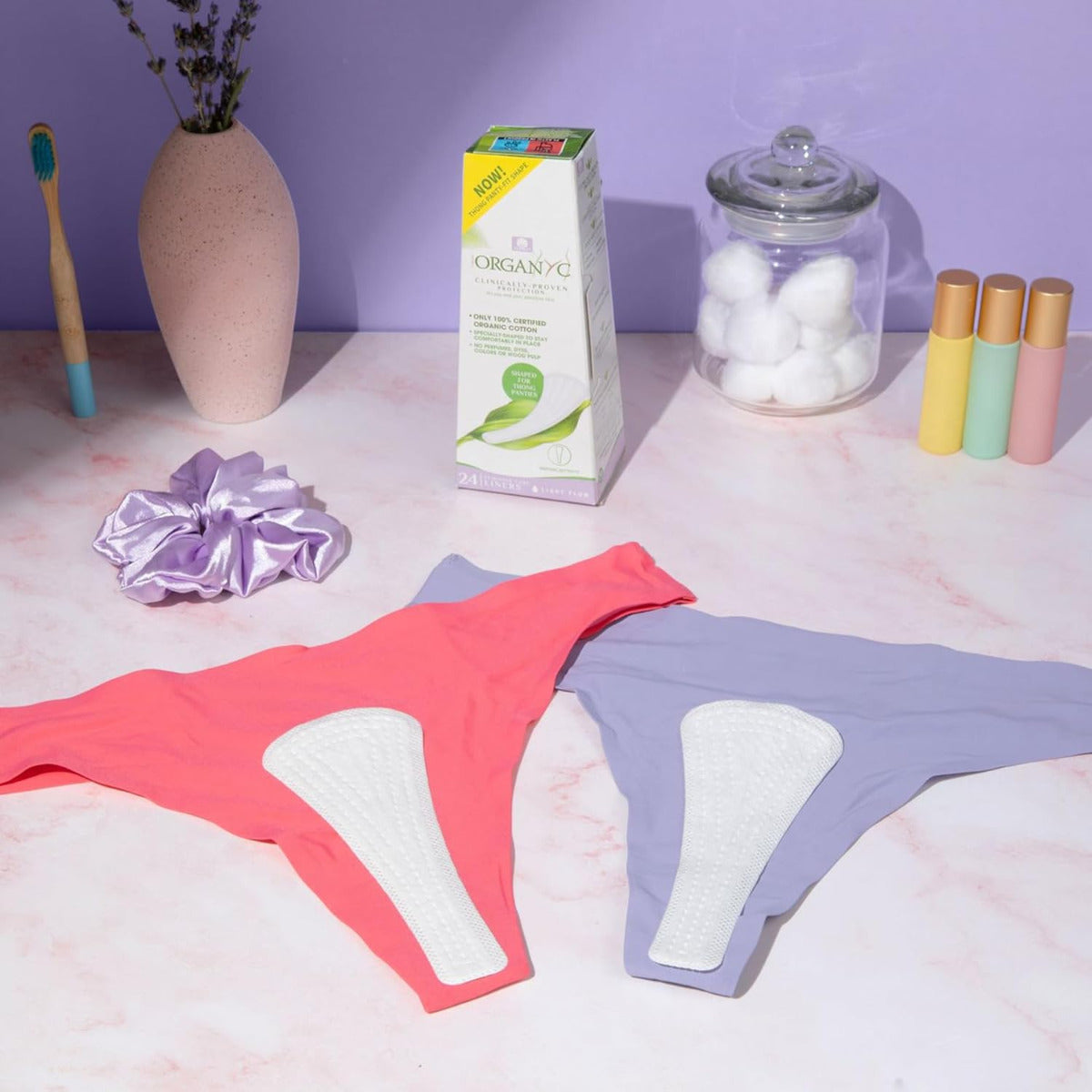 Organyc Organic Thong Panty Liners 24pcs Organyc Yallatoys