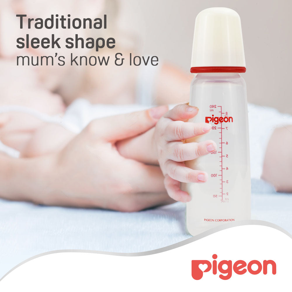 Pigeon Plastic Bottle Sn White 240 Ml Pigeon Yallatoys