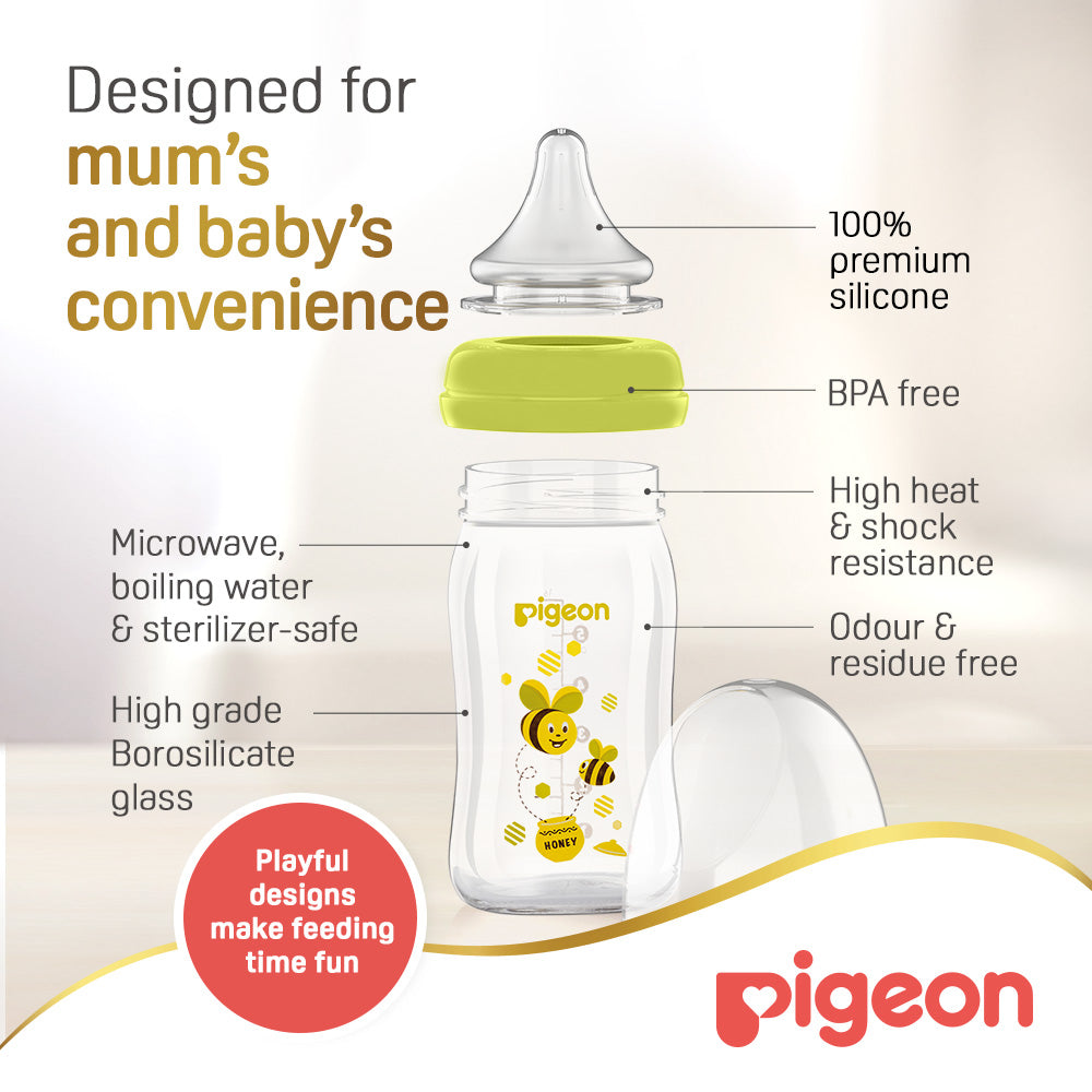 Pigeon Glass Bottle Wn Design  160 Ml Pigeon Yallatoys