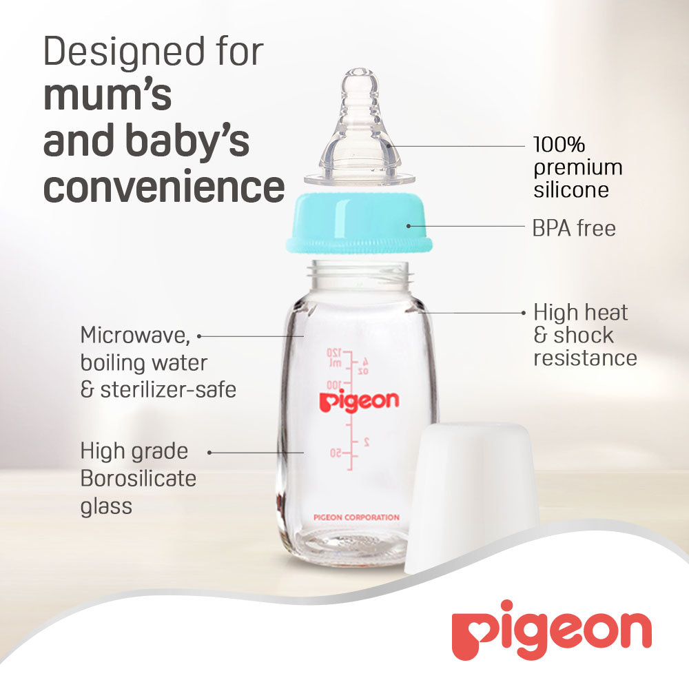 Pigeon Glass Bottle Sn White 120 Ml Pigeon Yallatoys