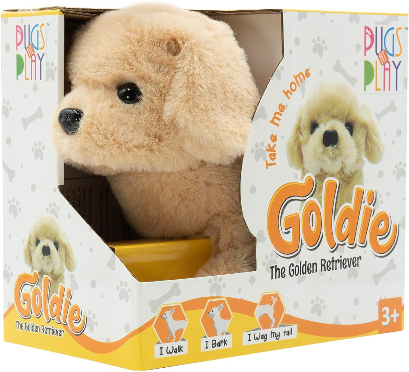 Buy Pugs At Play Walking Goldie 6.5inch | Yallatoys.com