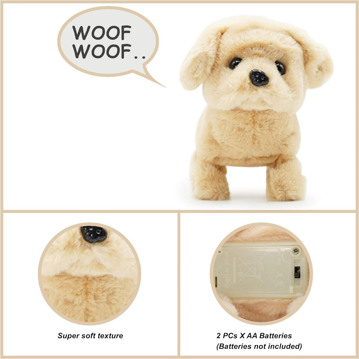 Buy Pugs At Play Walking Goldie 6.5inch | Yallatoys.com