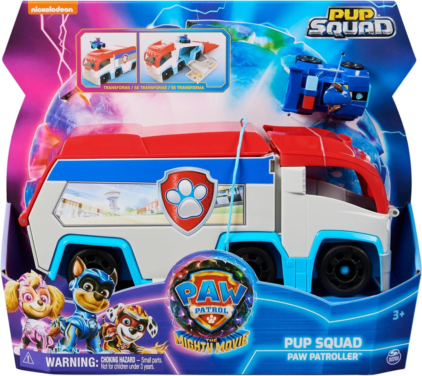 Buy Paw Patrol The Mighty Movie Pup Squad Patroller Toy Truck with Collectible Mighty Pups Chase | Yallatoys.com
