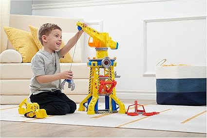 Buy Paw Patrol Rubble and Crew Bark Yard Crane Tower Playset | Yallatoys.com