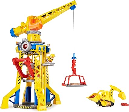 Buy Paw Patrol Rubble and Crew Bark Yard Crane Tower Playset | Yallatoys.com