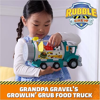 Buy Paw Patrol Rubble and Crew Growlin Grub Food Truck Playset | Yallatoys.com