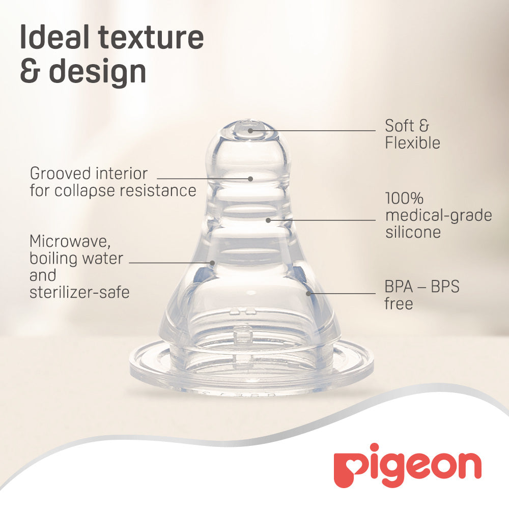 Pigeon Silicone Nipple S Type M  2Pc/Bl Card Pigeon Yallatoys
