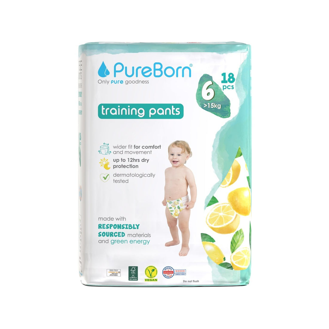 PureBorn Pants 6 18pcs (Sold Separately Subject to Availability) Pure Born Yallatoys