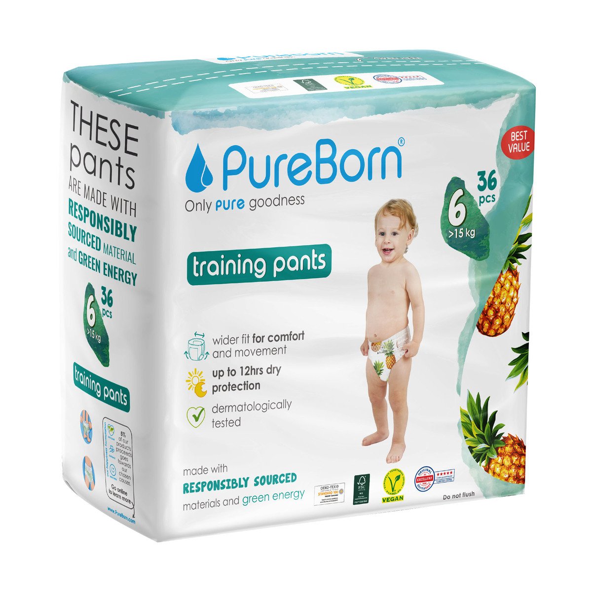 PureBorn Pants 6 36pcs (Sold Separately Subject to Availability) Pure Born Yallatoys