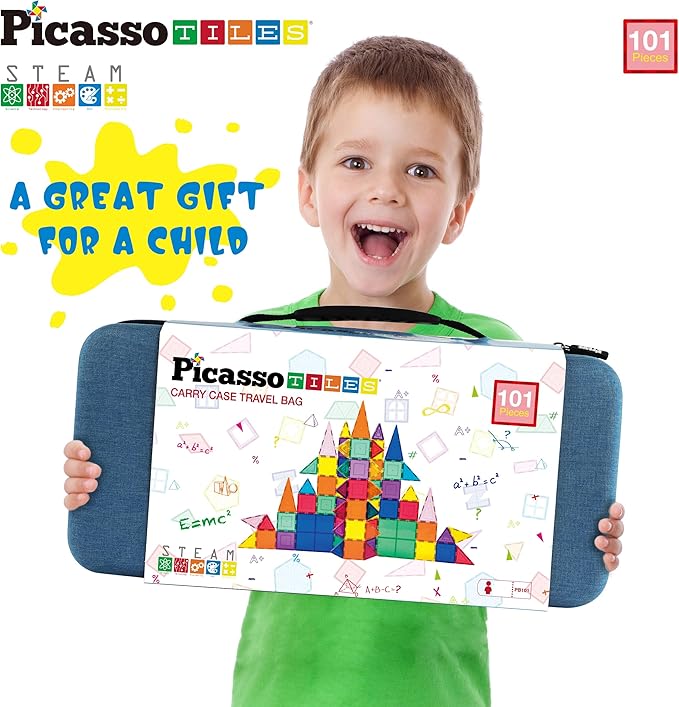 Buy Picasso Tiles Magnetic Tile Building Block Classic 101 Piece Playset | Yallatoys.com