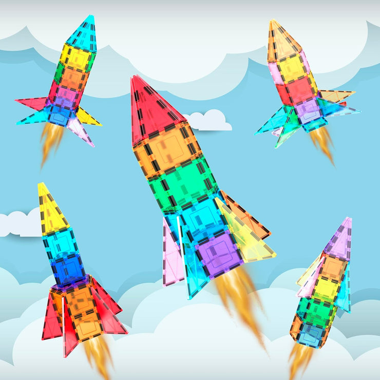 Buy Picasso Tiles Magnetic Rocket Booster Theme 32pcs | Yallatoys.com