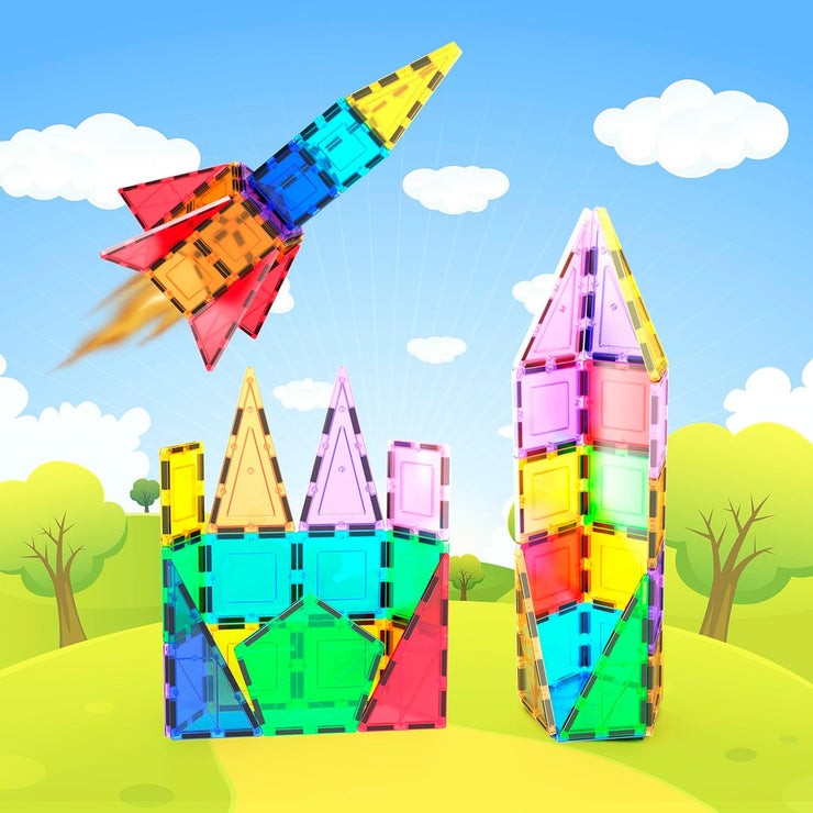 Buy Picasso Tiles Magnetic Rocket Booster Theme 32pcs | Yallatoys.com