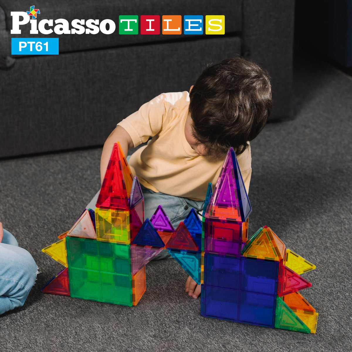 Buy Picasso Tiles Magnetic Tile Classic Building Set 61pcs | Yallatoys.com