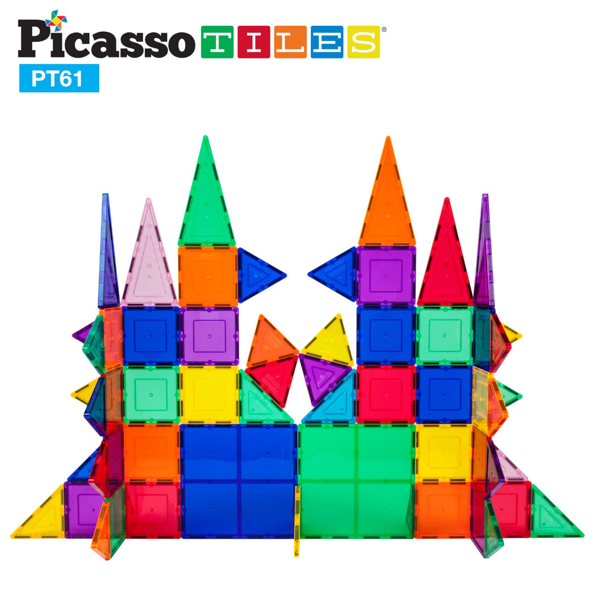 Buy Picasso Tiles Magnetic Tile Classic Building Set 61pcs | Yallatoys.com