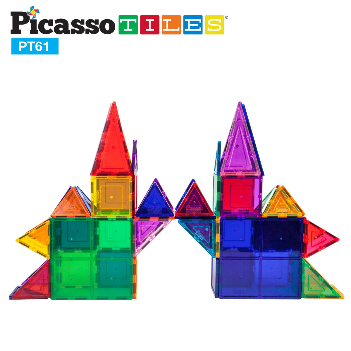 Buy Picasso Tiles Magnetic Tile Classic Building Set 61pcs | Yallatoys.com