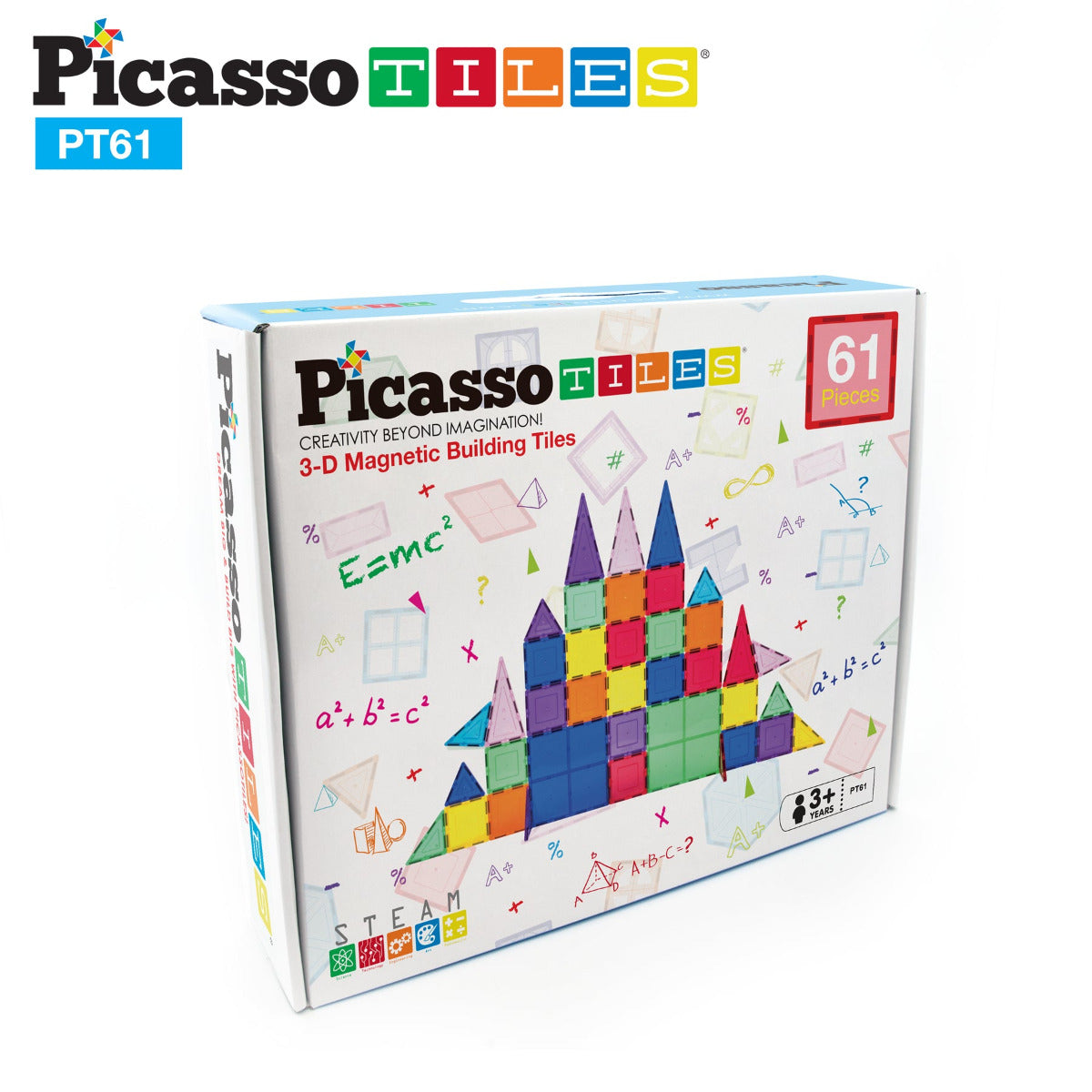 Buy Picasso Tiles Magnetic Tile Classic Building Set 61pcs | Yallatoys.com