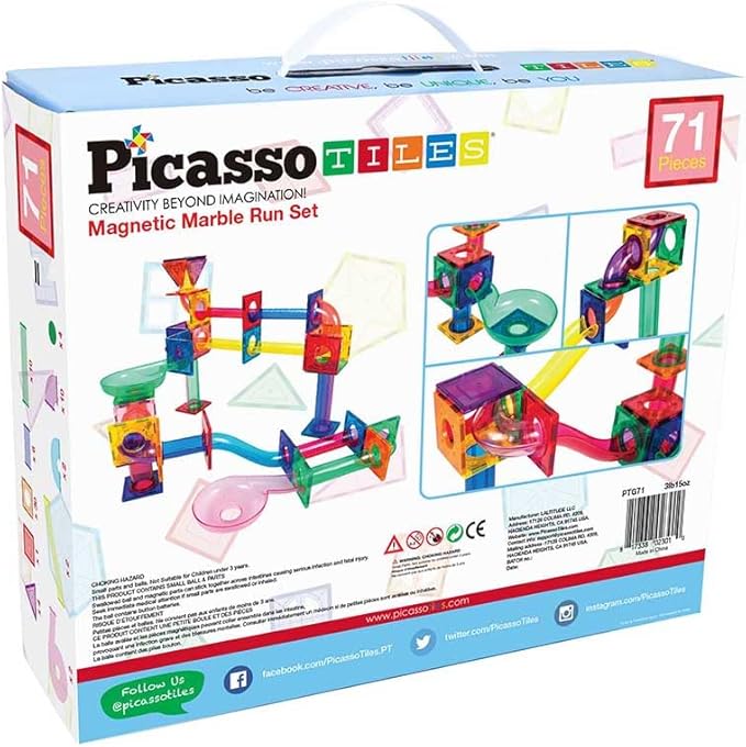 Buy Picasso Tiles Magnetic Marble Run 71pcs | Yallatoys.com