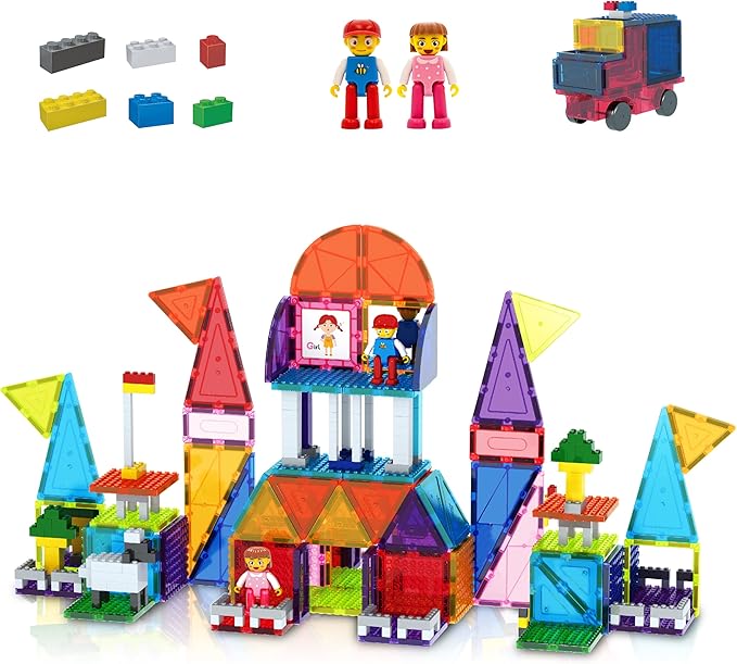 Buy Picasso Tiles Magnetic Brick Tile and Magnetic Tile Combo Set 333pcs | Yallatoys.com