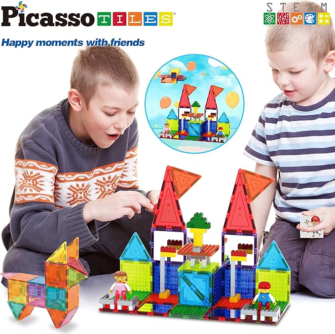 Buy Picasso Tiles Magnetic Brick Tile and Magnetic Tile Combo Set 333pcs | Yallatoys.com