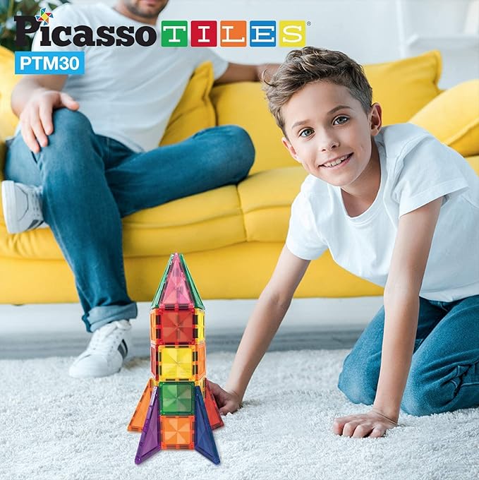 Buy Picasso Tiles Mini Size Magnetic Tiles Sensory Magnet Toys 30pcs | Yallatoys.com